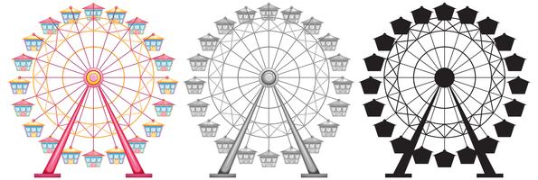 595x200 Ferris Wheel Free Vector Art