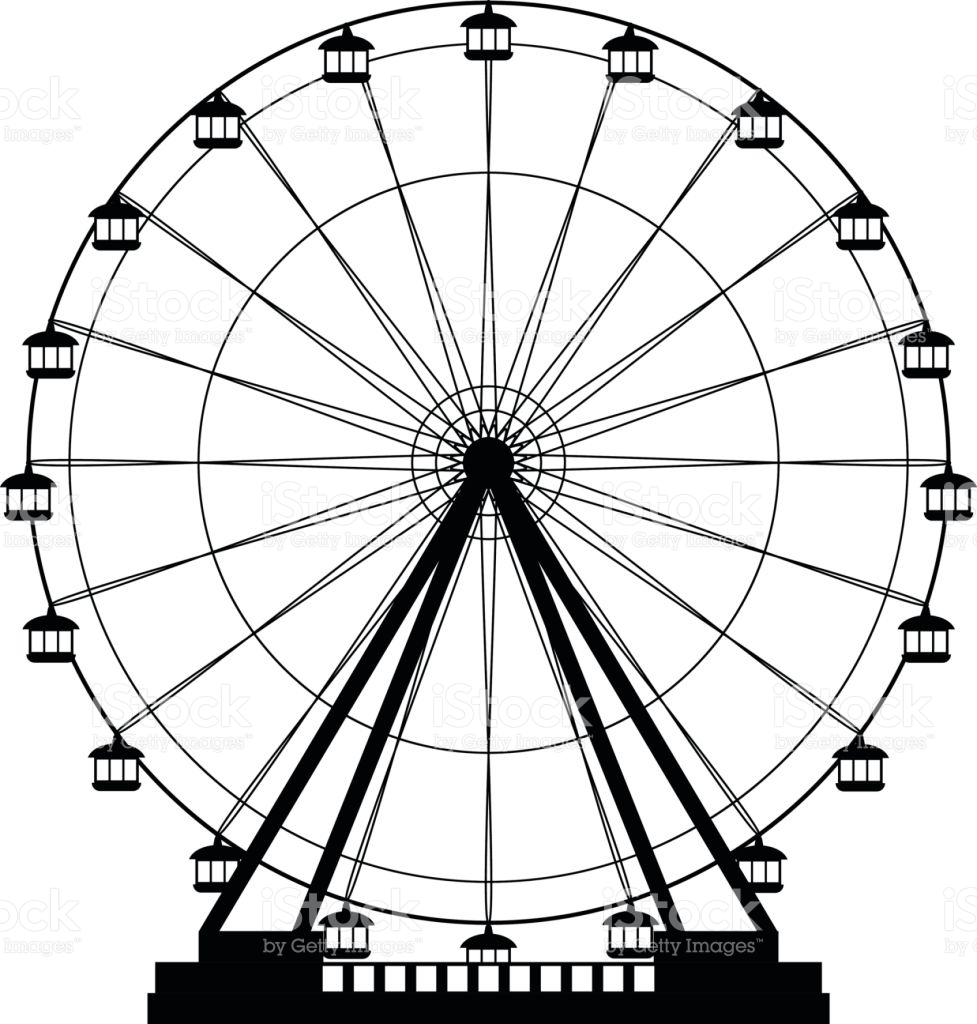 Ferris Wheel Silhouette Vector at Vectorified.com | Collection of ...