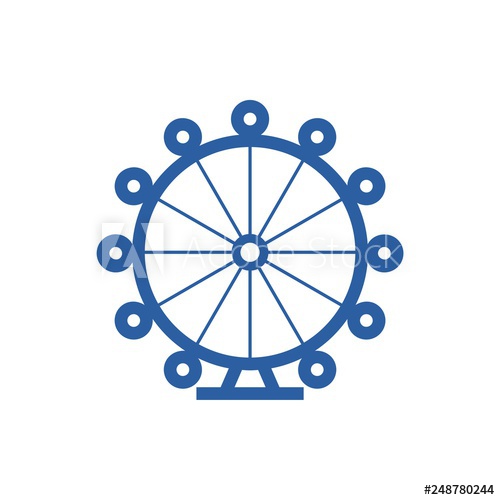 Ferris Wheel Vector Icon 500x500 Ferris Wheel Vector Icon