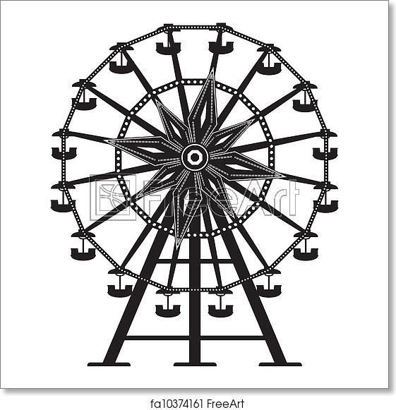 Free Art Print Of Ferris Wheel Vector Silhouette Detailed 561x581 Free Art Print Of Ferris Wheel Vector Silhouette Detailed