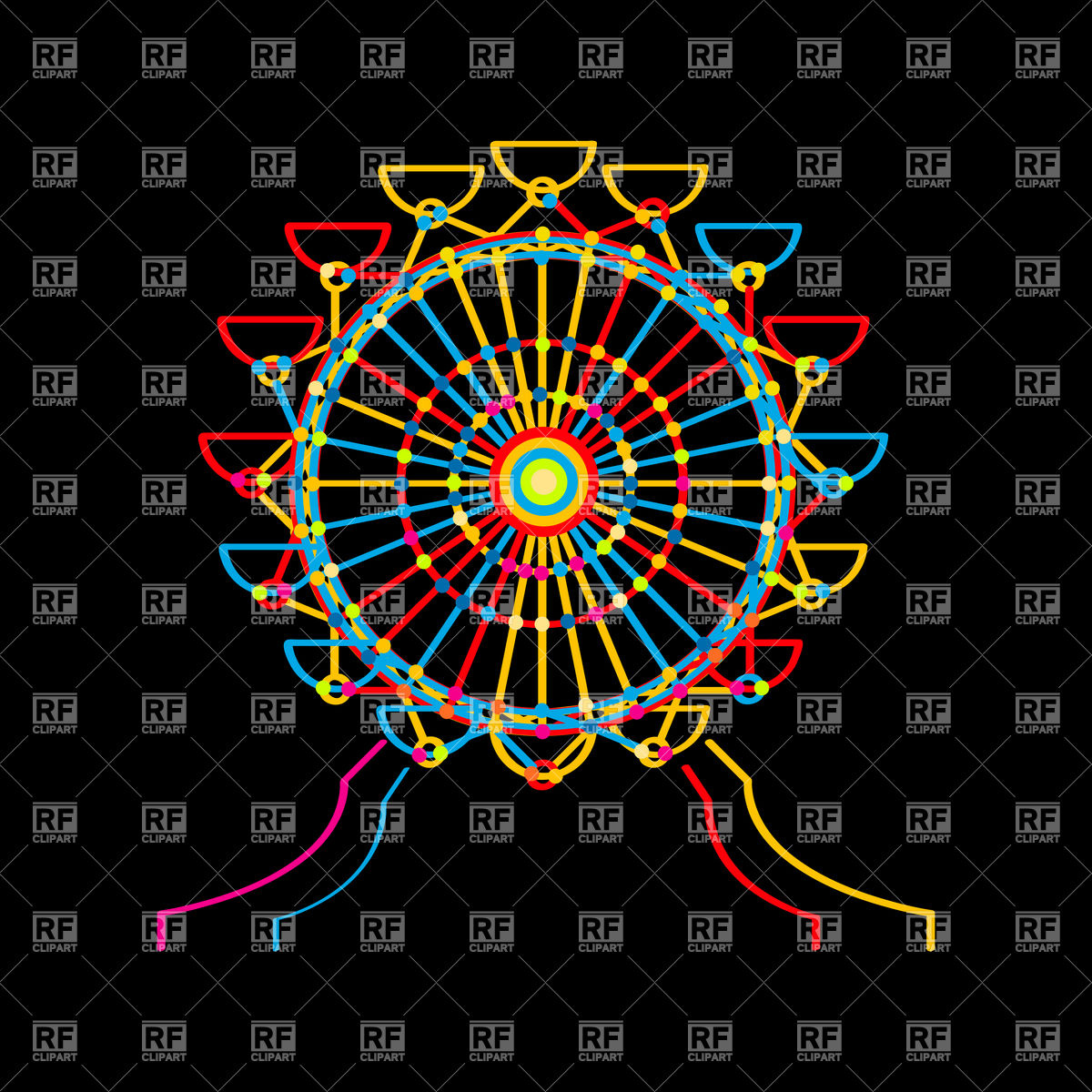 Symbolic Ferris Wheel Vector Image Of Backgrounds, Textures 1200x1200 Symbolic Ferris Wheel Vector Image Of Backgrounds, Textures