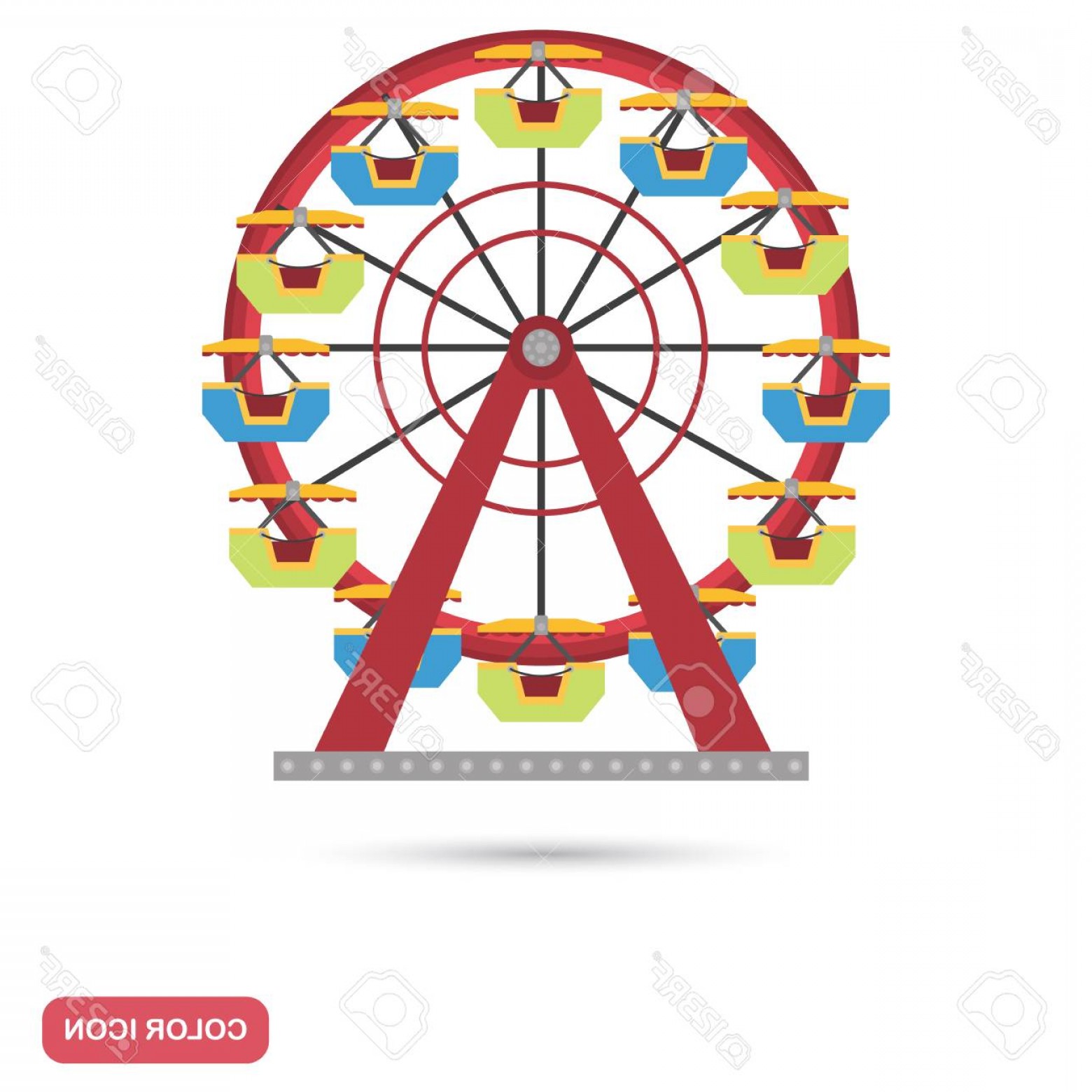 Ferris Wheel Vector at Vectorified.com | Collection of Ferris Wheel ...