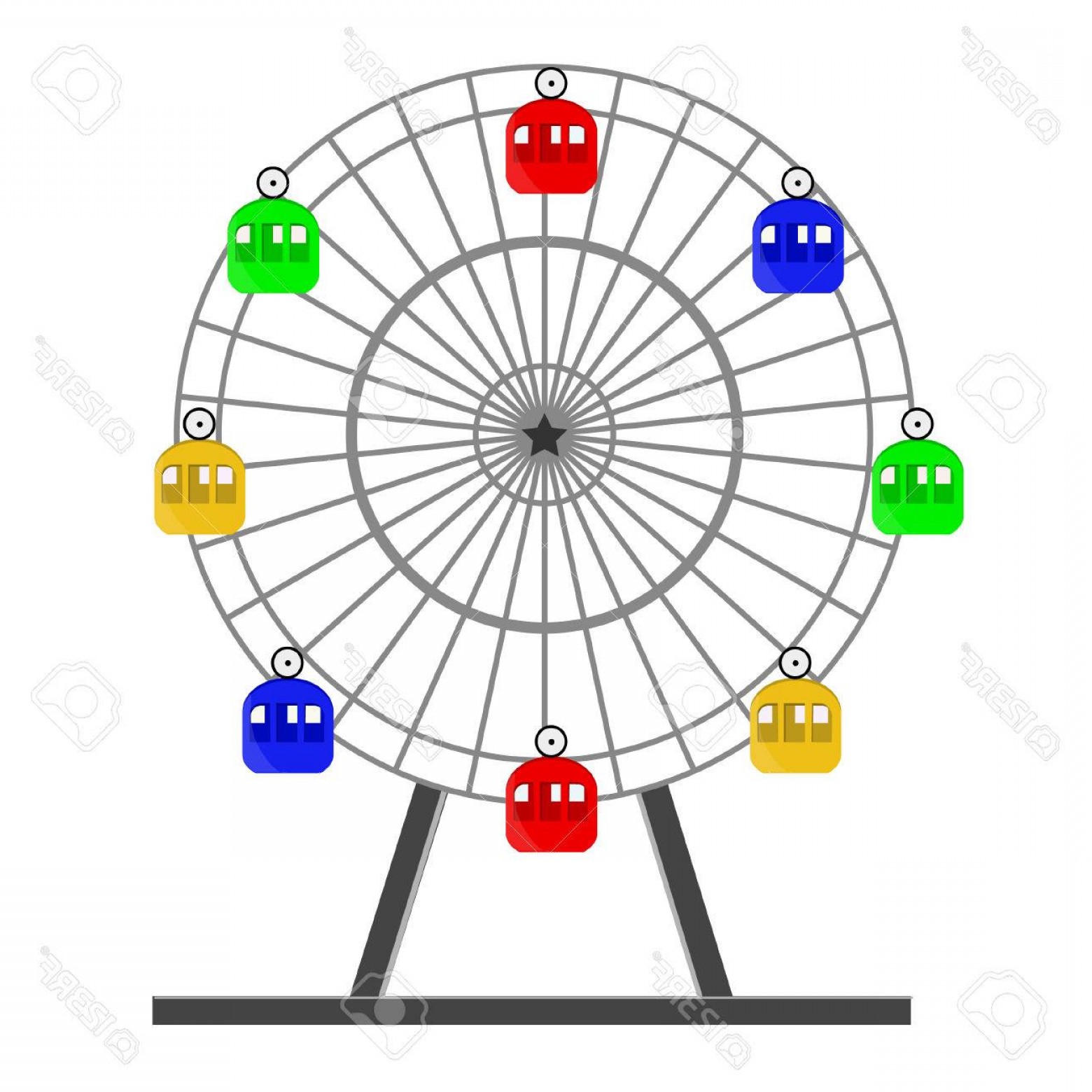 Colored Ferris Wheel Vector Savoyuptown 1560x1560 Colored Ferris Wheel Vector Savoyuptown