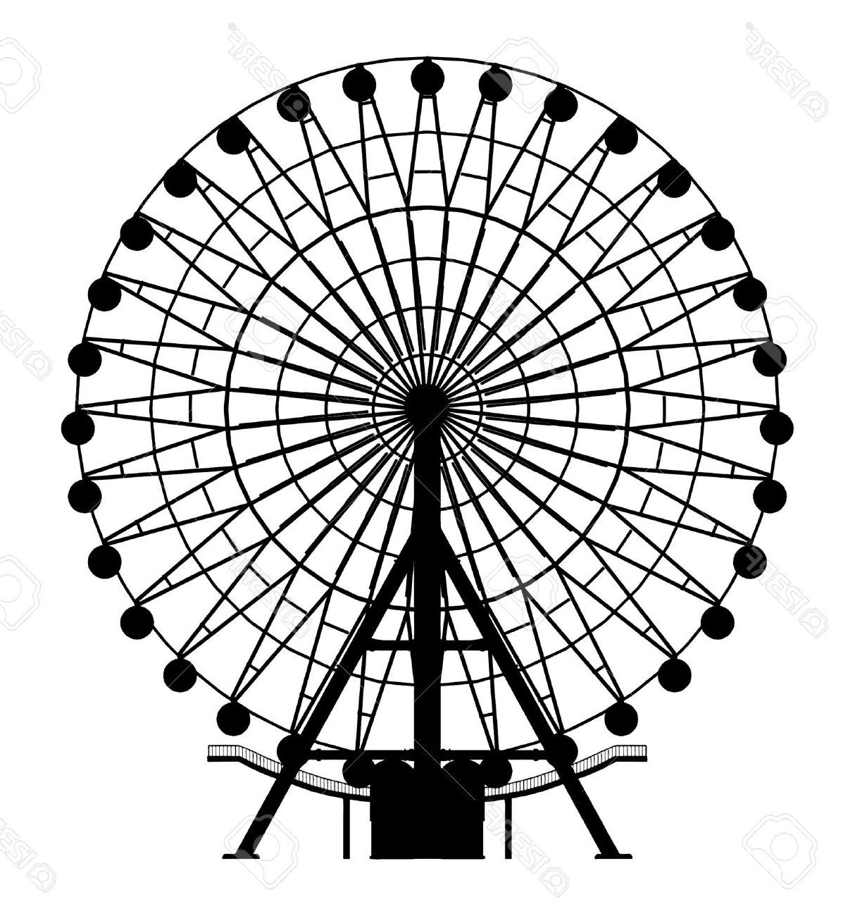 Ferris Wheel Clipart Outline 1214x1300 Ferris Wheel Clipart Outline