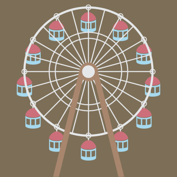 Ferris Wheel Vector 600x600 Ferris Wheel Vector