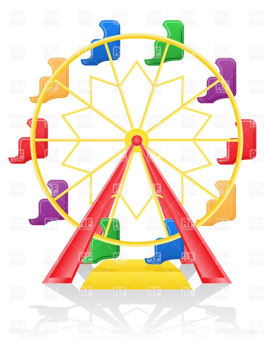 Colored Ferris Wheel Vector Image Of Objects Konturvid 933x1200 Colored Ferris Wheel Vector Image Of Objects Konturvid
