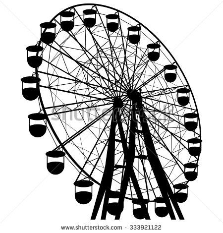 Download Free Png Silhouette Attraction Colorful Ferris Wheel 450x470 Download Free Png Silhouette Attraction Colorful Ferris Wheel