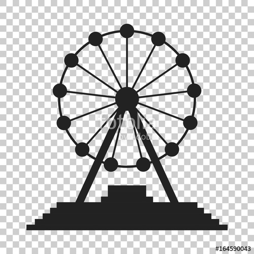 500x500 Ferris Wheel Vector Icon Carousel In Park Icon Amusement Ride