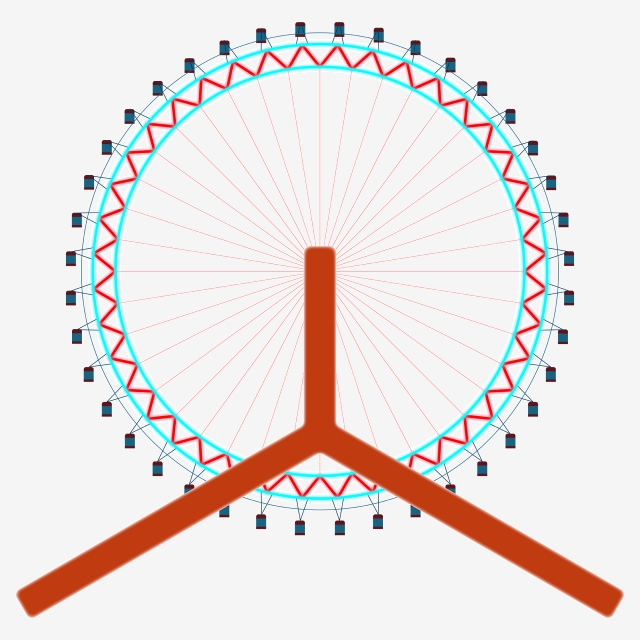 Flat Wind Ferris Wheel Vector Free Vector, Free Png, Flat 640x640 Flat Wind Ferris Wheel Vector Free Vector, Free Png, Flat