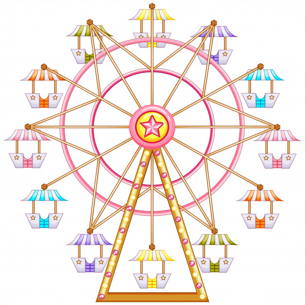 626x626 A Ferris Wheel Ride Vector Free Download