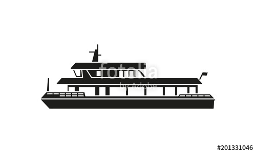 500x300 Ferry Boat Silhouette Stock Image And Royalty Free Vector