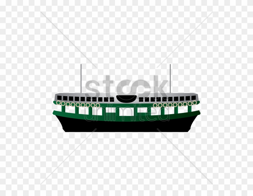 880x680 Hong Kong Ferry Vector Graphic