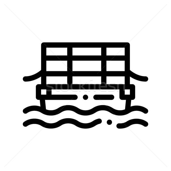 600x600 Public Transport Cable Ferry Vector Thin Line Icon Vector