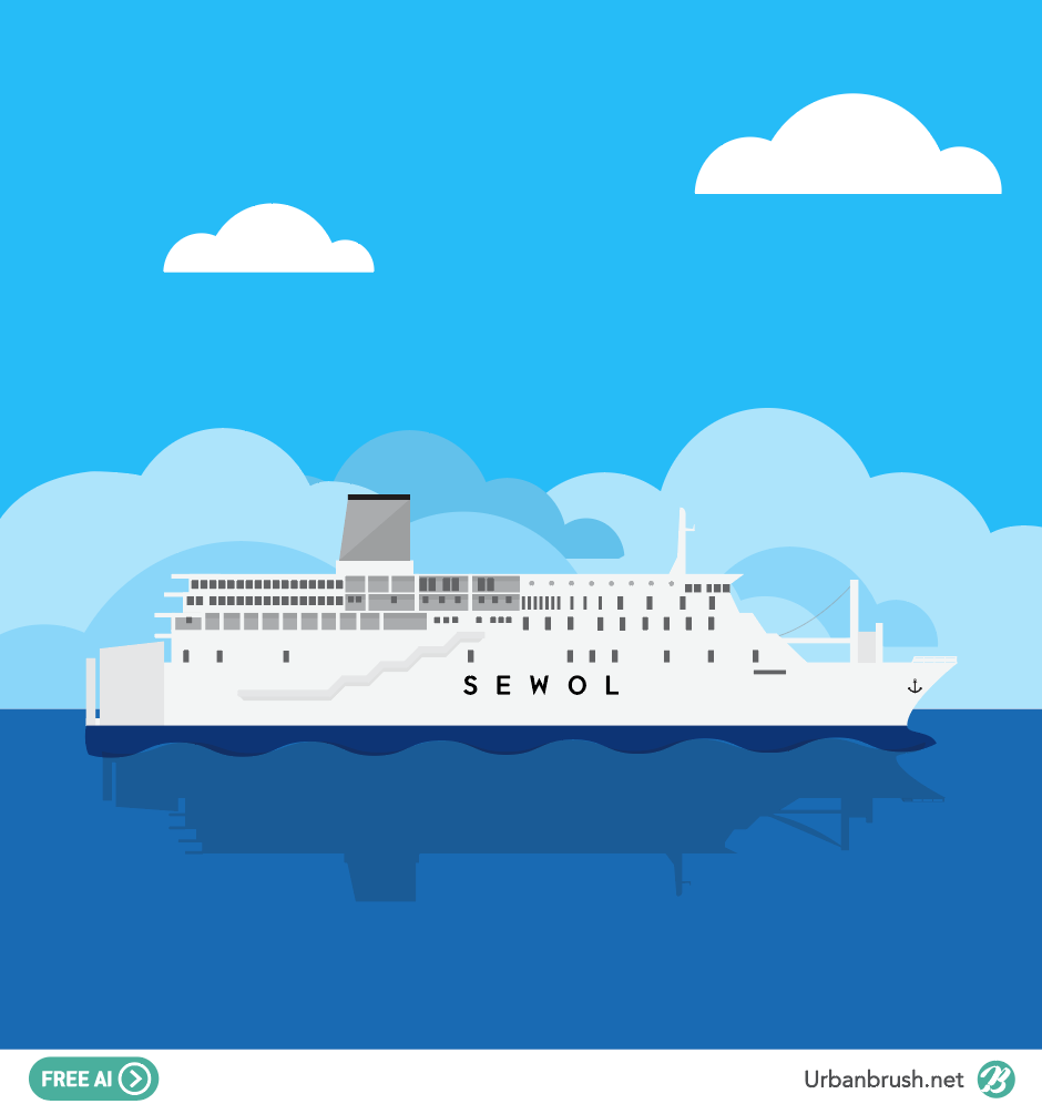 940x996 Sewol Ferry Vector Illustration Free Download