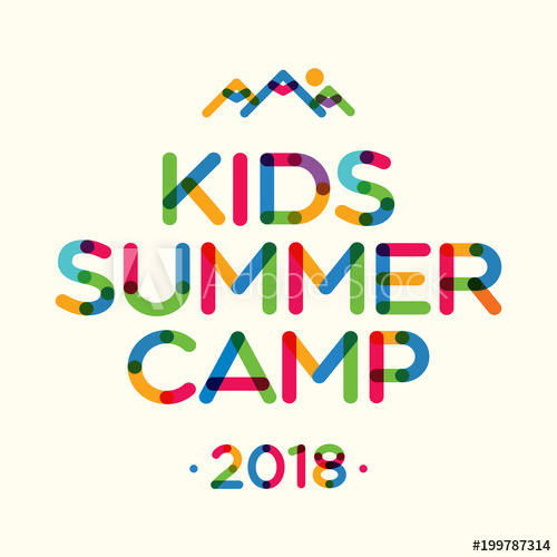 500x500 Kids Summer Camp Banner For Holiday Party, Kids Camping, Fest