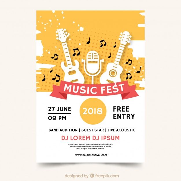 626x626 Music Fest Poster Download Thousands Of Free Vectors On Freepik