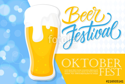 500x334 Oktoberfest Celebrate Banner With Glass Of Beer And Handwritten