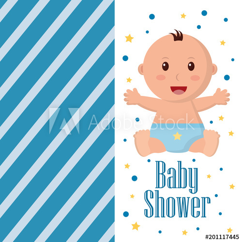 500x500 Baby Shower Boy Banners Blue Stars Happy Babe Born Fest Vector