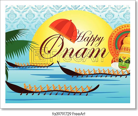 560x470 Free Art Print Of Happy Onam Festival Background Vector