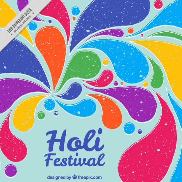 626x626 Holi Festival Background In Vintage Style Vector Free Download