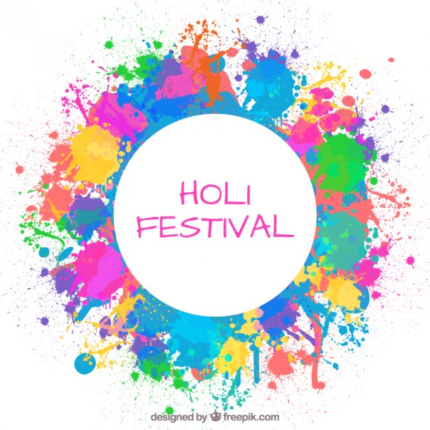 626x626 Splashes Paint Holi Festival Background Vector Free Download