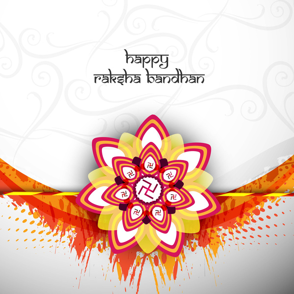 600x599 Vector Illustration Of Card Beautiful Raksha Bandhan Festival