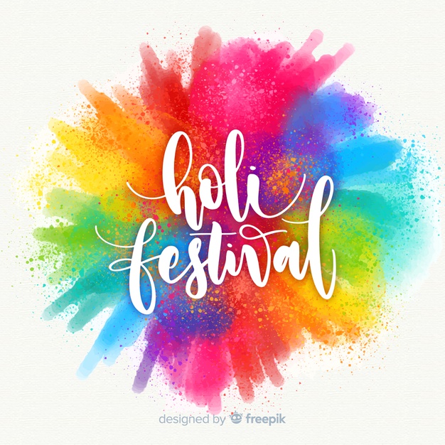 626x626 Watercolor Holi Festival Background Vector Free Download