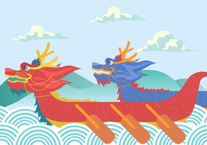 700x490 Dragon Boat Festival Background Vector