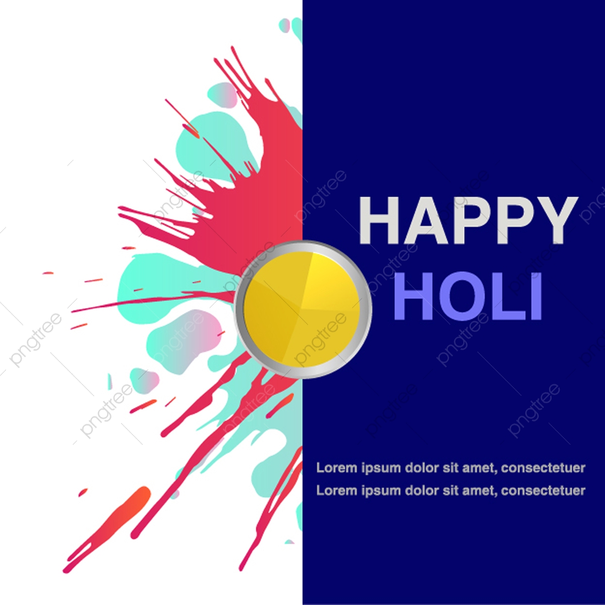 1200x1200 Happy Holi Festival Banner, India, Festival, Colorful Png