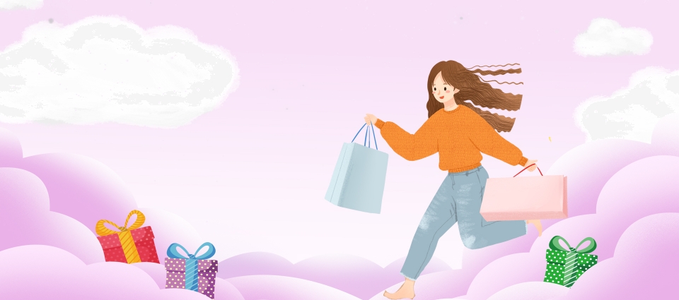 960x425 Vector Purple Only Beauty Festival Banner Background, Vector