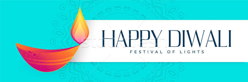 800x266 Hindu Happy Diwali Festival Banner Design Vector Illustration