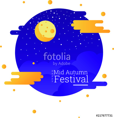 483x500 Mid Autumn Festival Banner Vector Stock Image And Royalty Free