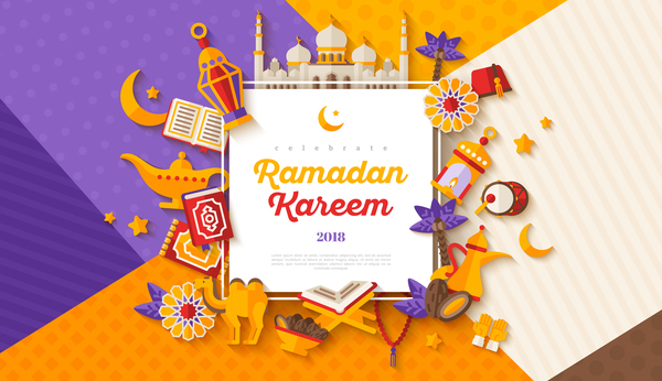 600x346 Ramadan Kareem Festival Vector Material Free Download