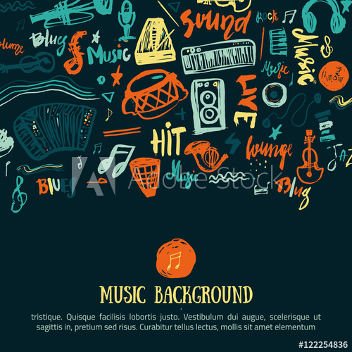 500x500 Music Festival Vector Background Can Be Used For Printable