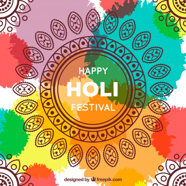 626x626 Background Happy Holi Festival Vector Free Download