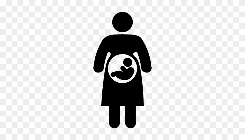 840x481 Pregnant Woman And Fetus Vector