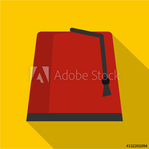 500x500 Red Turkish Fez Icon Flat Illustration Of Turkish Fez Vector Icon