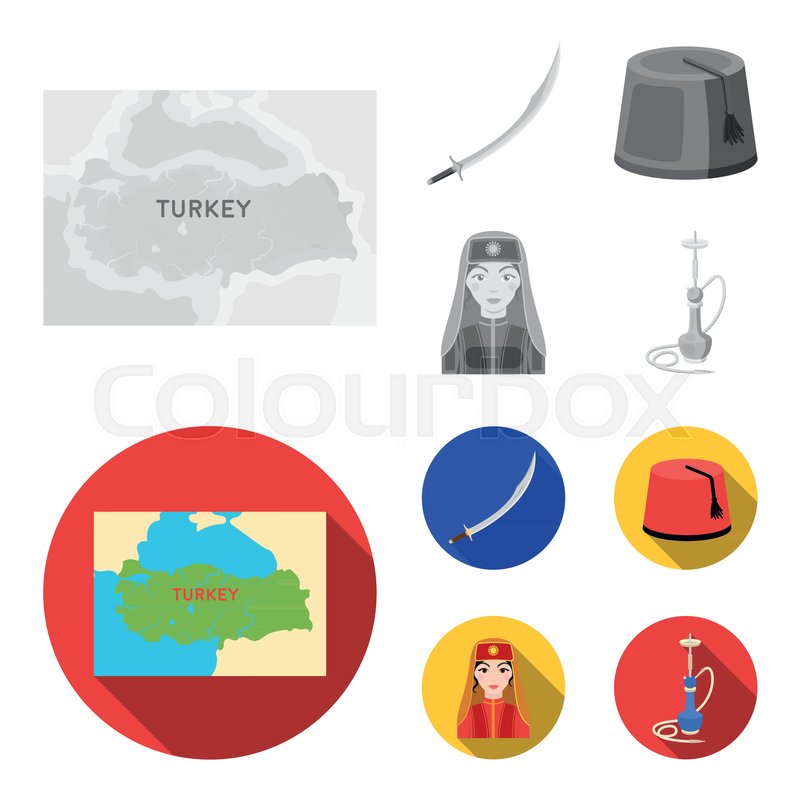 800x800 Turkish Fez, Yatogan, Turkish, Stock Vector Colourbox