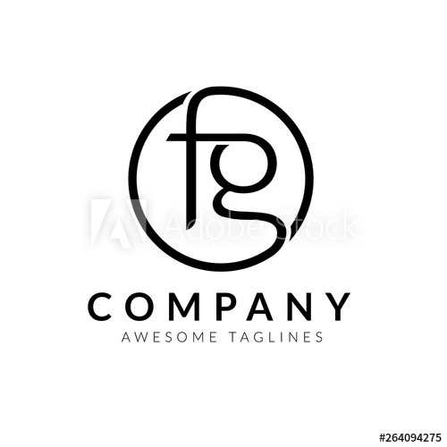 Creative Initial Letter Fg Logo Vector Concept Element 500x500 Creative Initial Letter Fg Logo Vector Concept Element