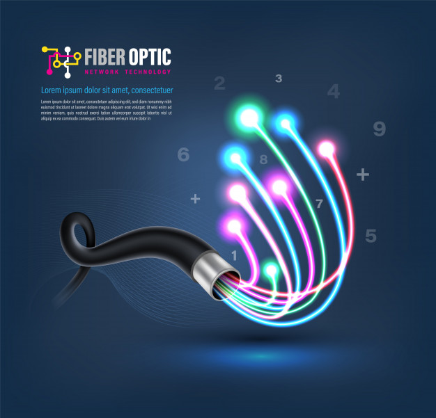 626x601 Fiber Optic Cable Connecting Concept Vector Premium Download