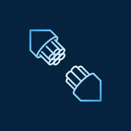 450x450 Fiber Optic Cable Vector Concept Linear Colored Icon Royalty Free
