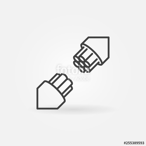 500x500 Fiber Optic Cable Vector Concept Linear Icon Or Design Element