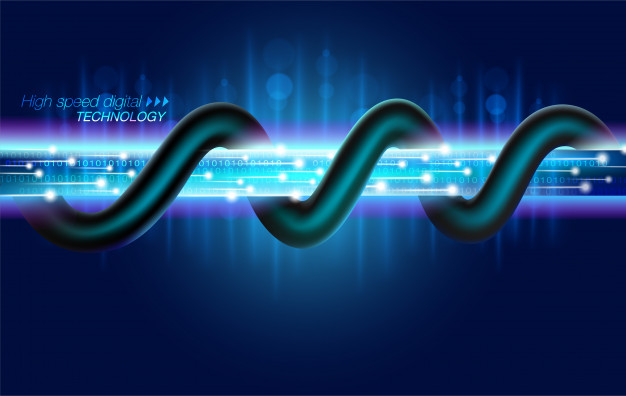 626x396 High Speed Digital Fiber Optic Technology Vector Premium Download
