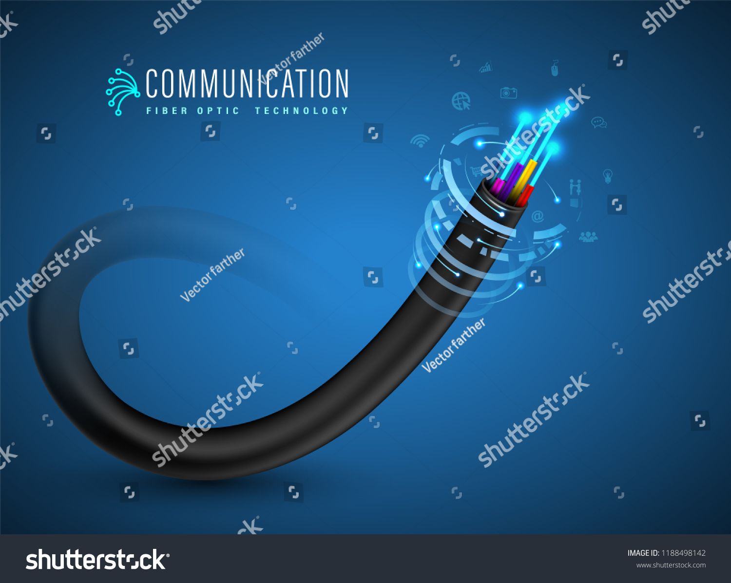 1500x1197 Optical Fiber Cable Concept For Communication Technology