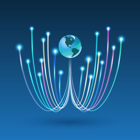 450x450 Fiber Optic Connection For Business Communication And Network