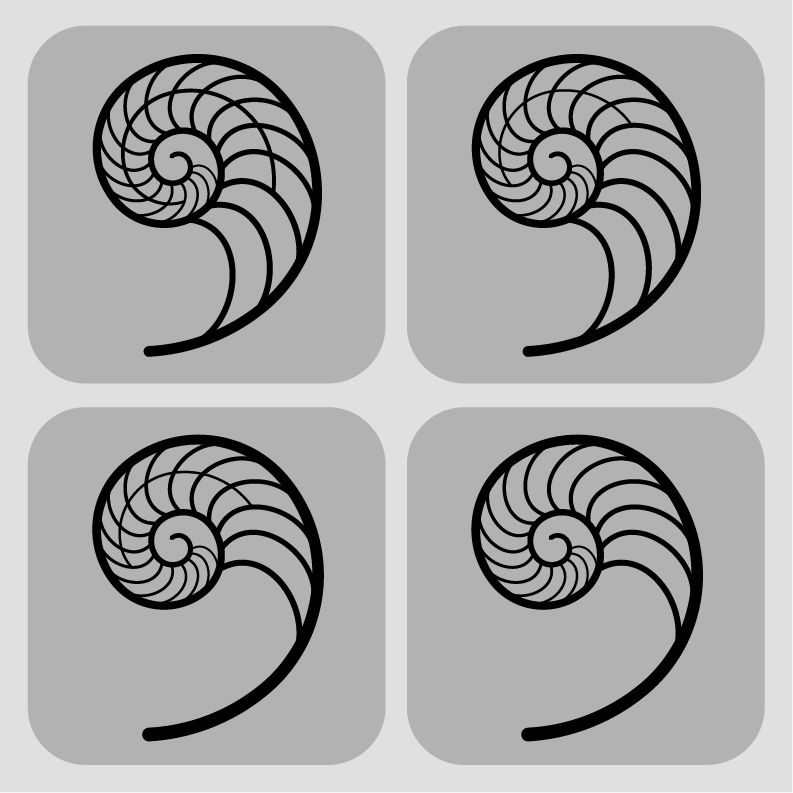 793x793 Fibonacci Spiral Designs