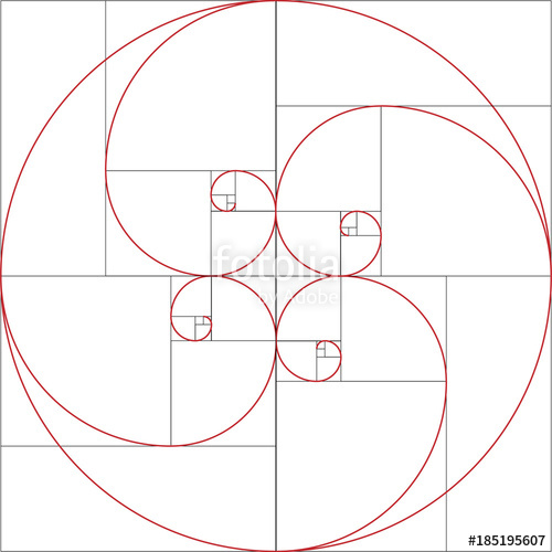500x500 Fibonacci Spiral Golden Ratio Stock Image And Royalty Free