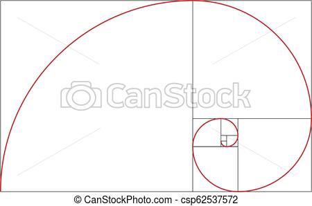450x298 Colorful Vector Illustration Of Fibonacci Spiral Golden Ratio