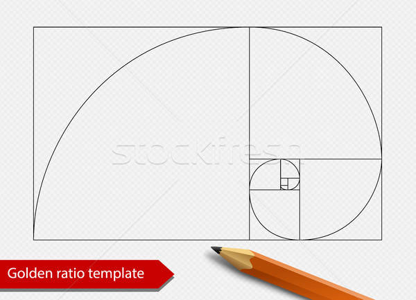 600x433 Golden Ratio Line Graph Template Vector Illustration Fibonacci