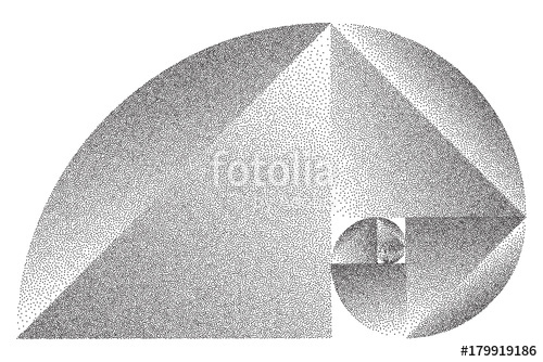 500x334 Stippled Fibonacci Spiral